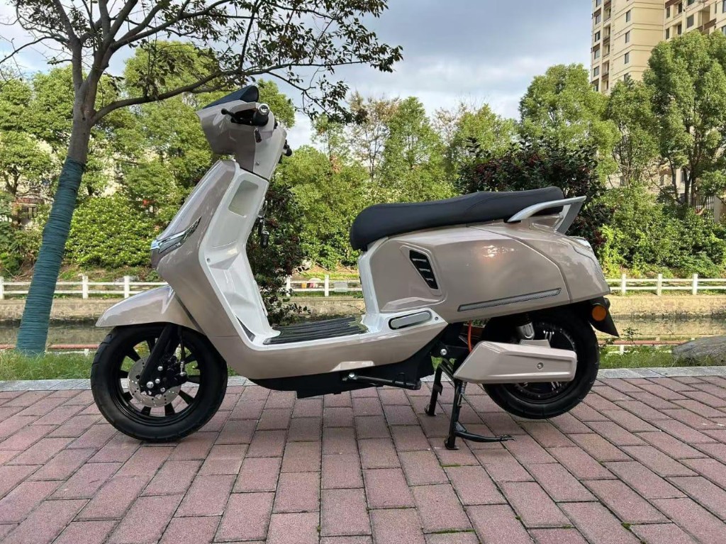 Electric scooter assembled and ready for partner branding